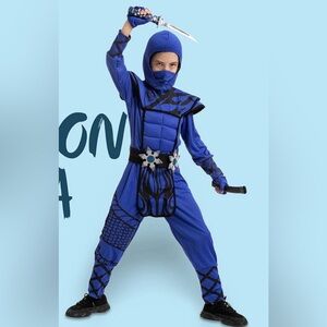 NEW spooktacular creations blue dragon ninja kids halloween costume SIZE 3T